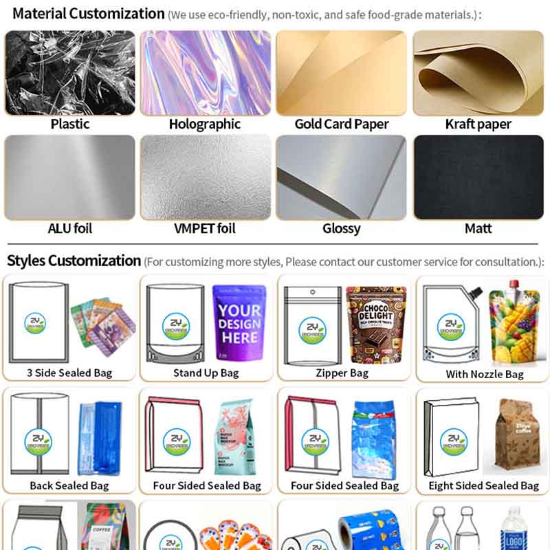 Eco-Friendly Compostable Irregular Shape Pouch Kraft Paper PLA Film Custom Print Logo