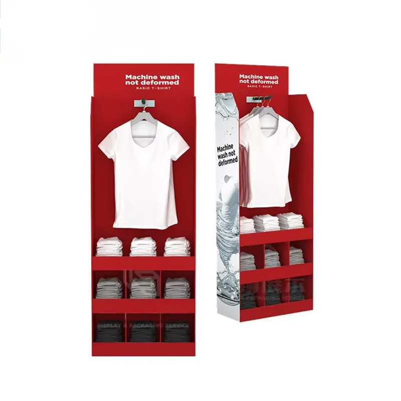 Eco Friendly Paper Display Rack Custom Shape Size Logo Factory Supply