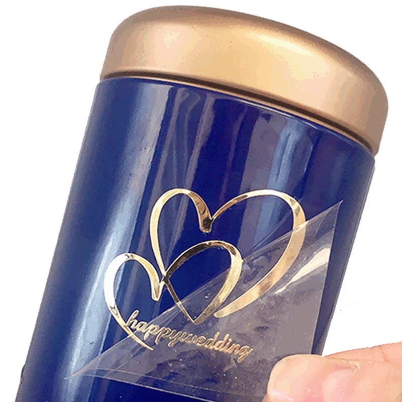 Personalized Metal UV Transfer Stickers Waterproof for Bottles Cars Electronics