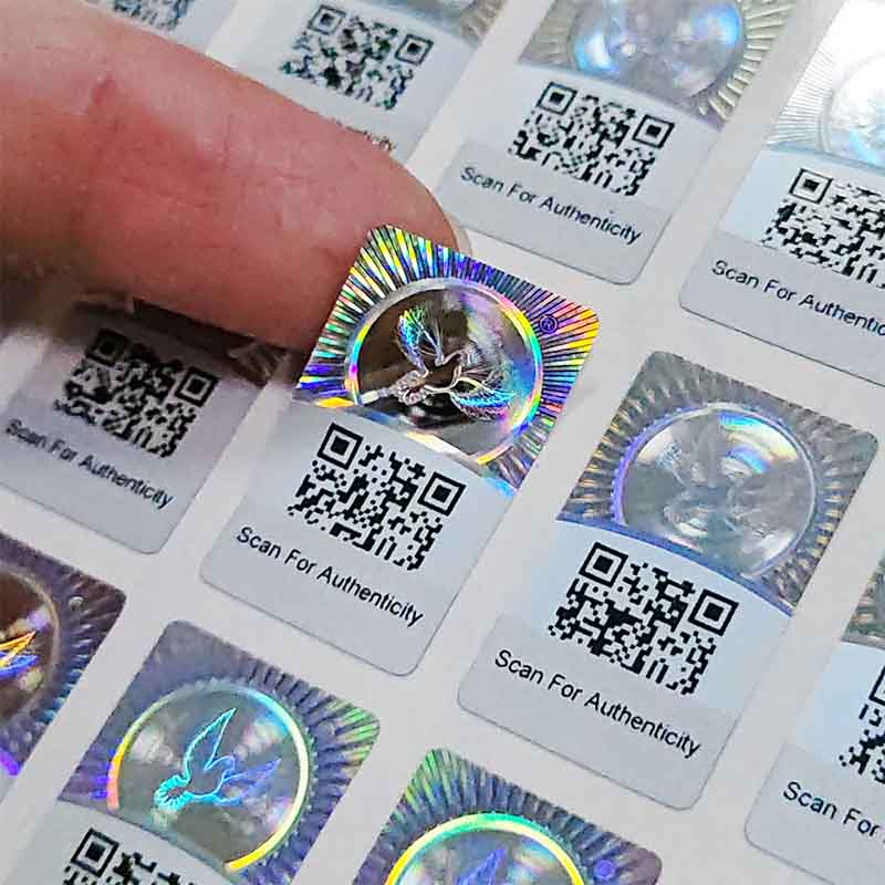 RDY OEM ODM Custom Anti-Counterfeit Labels Factory Size Color QR Scratch Option