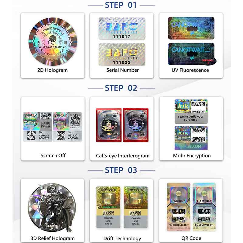 RDY OEM ODM Custom Anti-Counterfeit Labels Factory Size Color QR Scratch Option