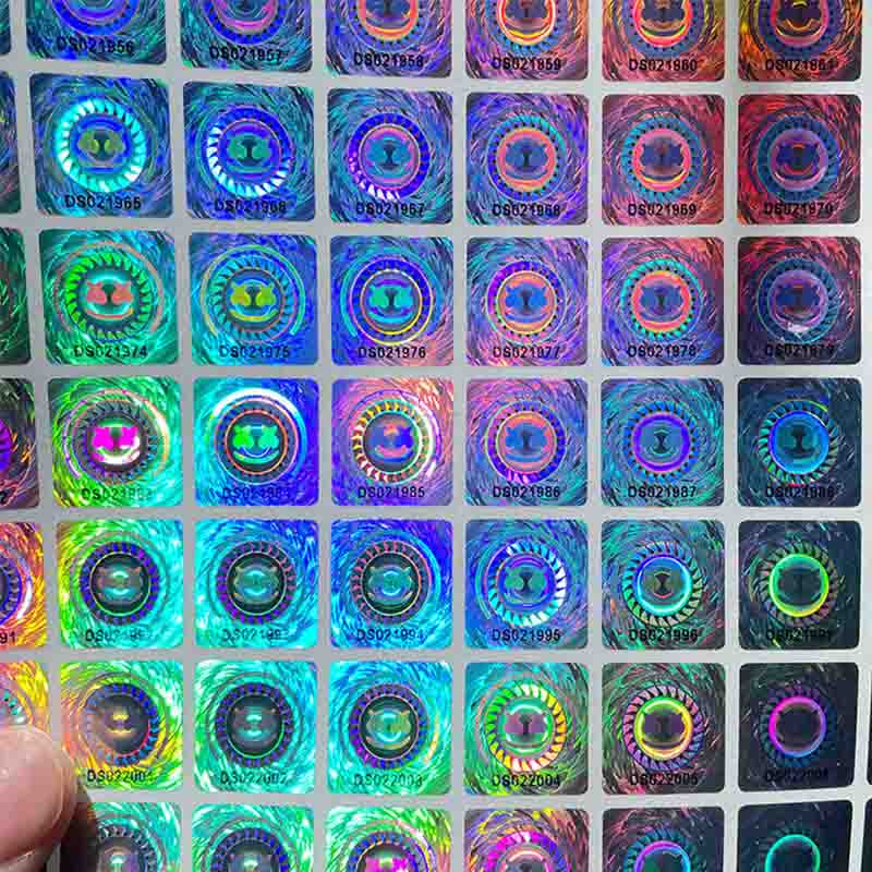 Laser Angle Hologram Anti-Counterfeit Labels Factory Custom Design Stickers